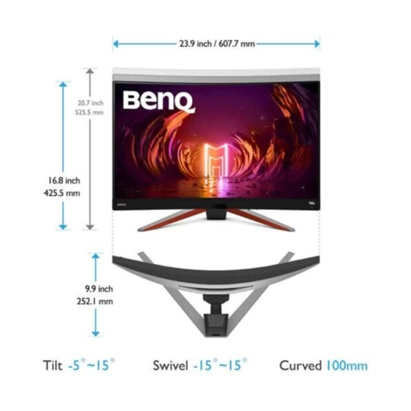 BenQ MOBIUZ EX2710R 27-inch Curved FreeSync 165 Hz VA Gaming Monitor
