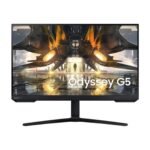 Samsung 32-inch(80cm) 2K QHD Odyssey G5 IPS Gaming 165Hz 1ms Flat Monitor LS32AG520PWXXL, Black