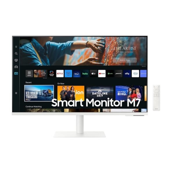 Samsung 32-inch(80cm) LED M7 4K UHD Smart Monitor LS32CM701UWXXL, White