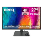 BenQ PD2706U 27" 4K UHD HDR Designer Monitor – USB-C 90W, 95% P3, KVM