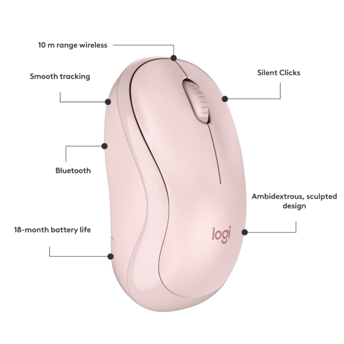 Logitech M240 Silent Bluetooth Mouse- Rose - Image 5