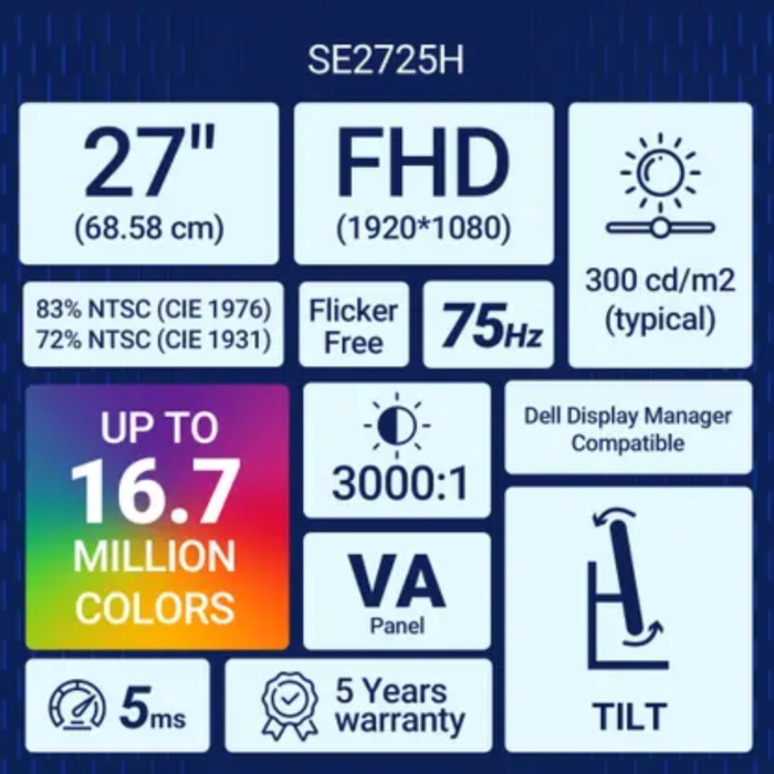Dell SE2725H 27"/68.58cm FHD - Image 3
