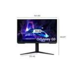 Samsung Odyssey G3 LS24DG302EWXXL 24" FHD Gaming Monitor – 180Hz, 1ms, AMD FreeSync - Image 2