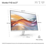 HP Series 5 27 inch FHD White Monitor - 527sw,27inch(68.6 cm) - Image 2
