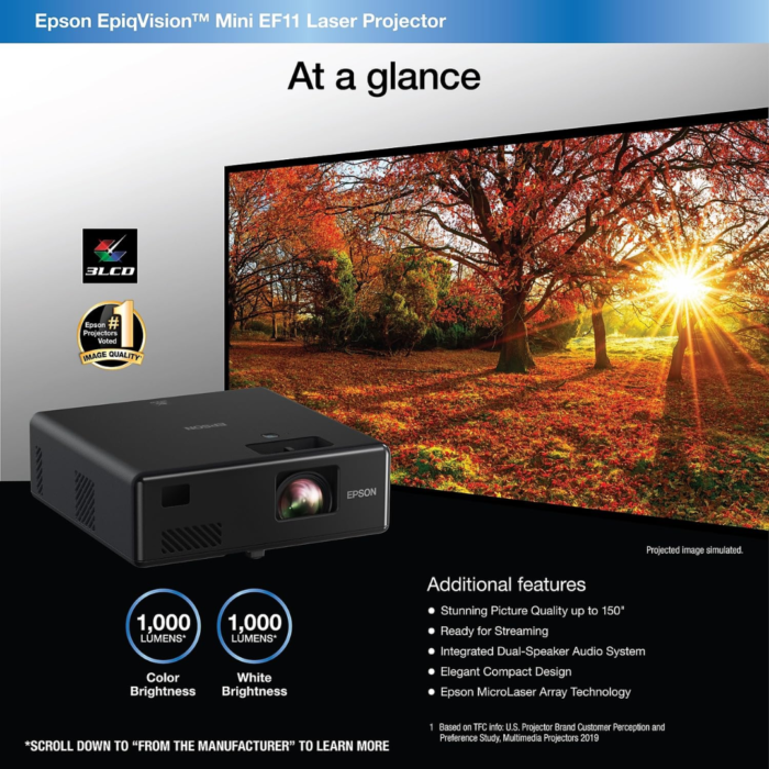 Epson EF-11 Full HD Home Projector - Image 2