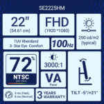 Dell SE2225HM 21.5"/54.6cm FHD, 100Hz Refresh - Image 2