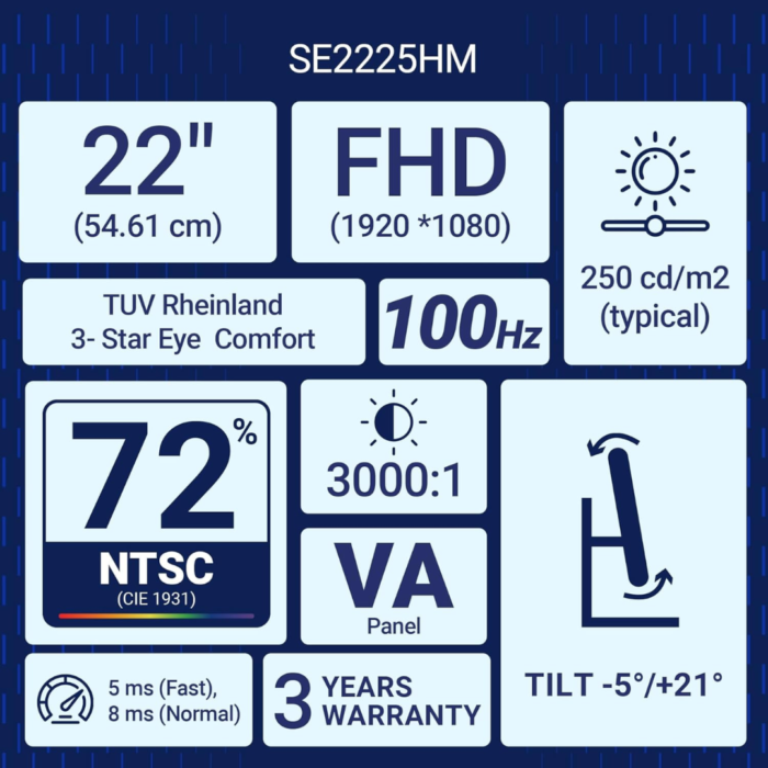 Dell SE2225HM 21.5"/54.6cm FHD, 100Hz Refresh - Image 2