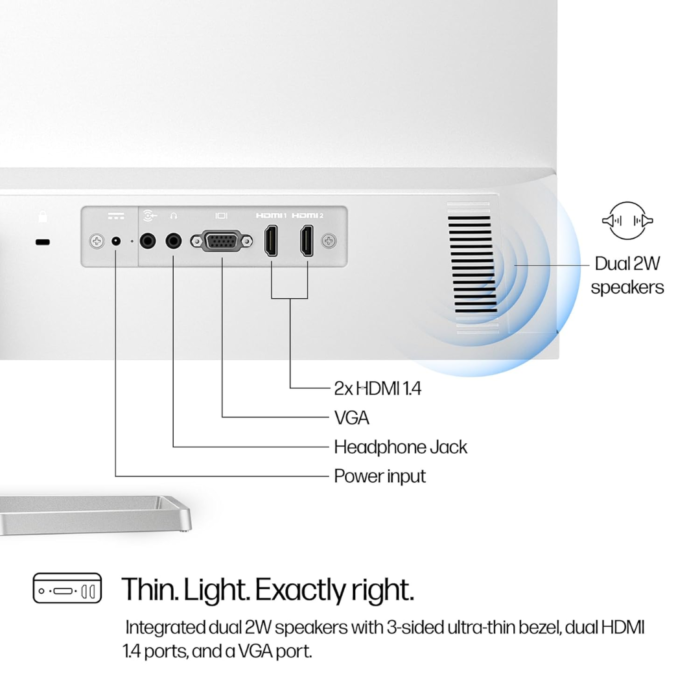 HP Series 5 27 inch FHD Monitor with Speakers - 527sa,27inch(68.6 cm) - Image 2