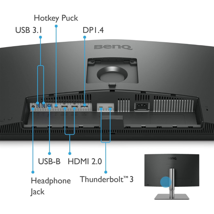 BenQ PD2725U 27" 4K UHD HDR Designer Monitor – Thunderbolt 3, 100% sRGB, 95% DCI-P3 - Image 3