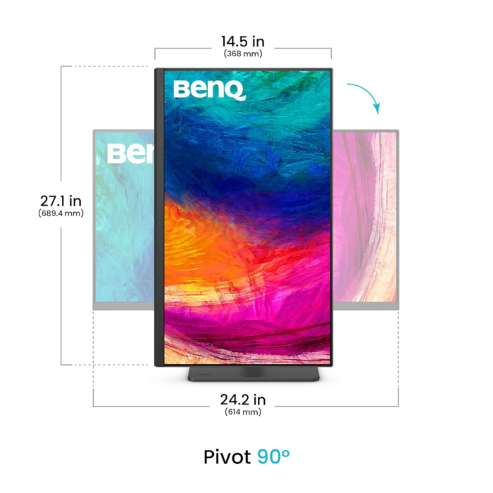 BenQ PD2706QN 27" 2K QHD HDR Designer Monitor – USB-C, 95% P3, KVM - Image 4