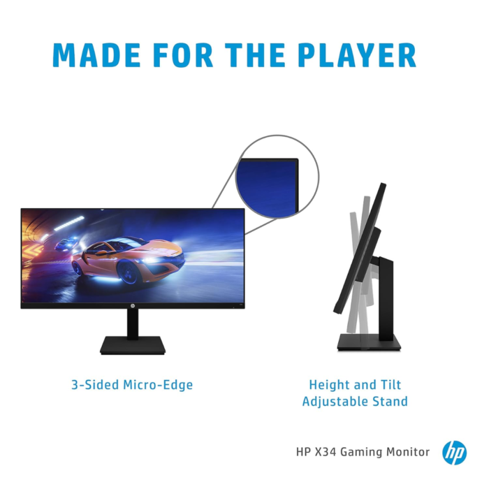 HP X34 UWQHD Gaming Monitor 34 inch(86.36 cm) - Image 4