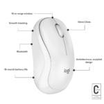 Logitech M240 Silent Bluetooth Mouse- Off White - Image 4