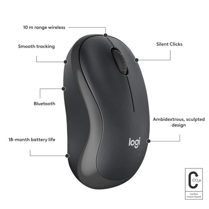 Logitech M240 Silent Bluetooth Mouse-Graphite - Image 5