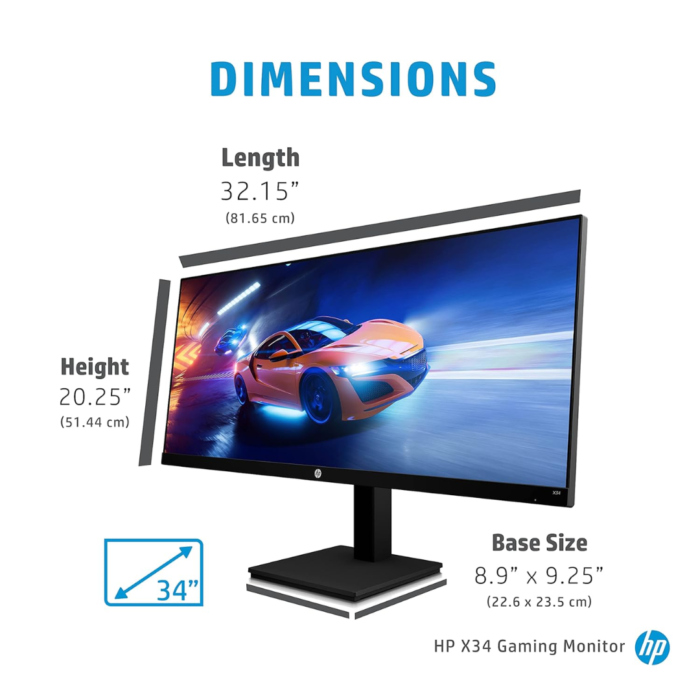 HP X34 UWQHD Gaming Monitor 34 inch(86.36 cm) - Image 6