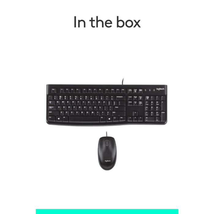 Logitech MK120 Wired USB Keyboard and Mouse Set - Image 6