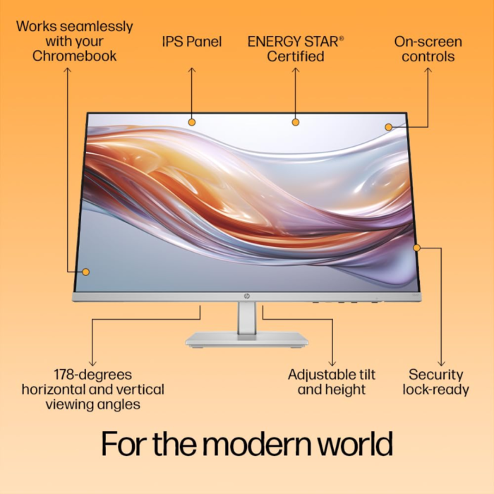 HP Series 5 23.8 inch FHD Height Adjust Monitor-524sh,23.8inch(60.5cm),FHD(1920 x 1080) - Image 6