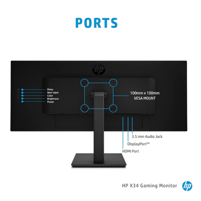 HP X34 UWQHD Gaming Monitor 34 inch(86.36 cm) - Image 7