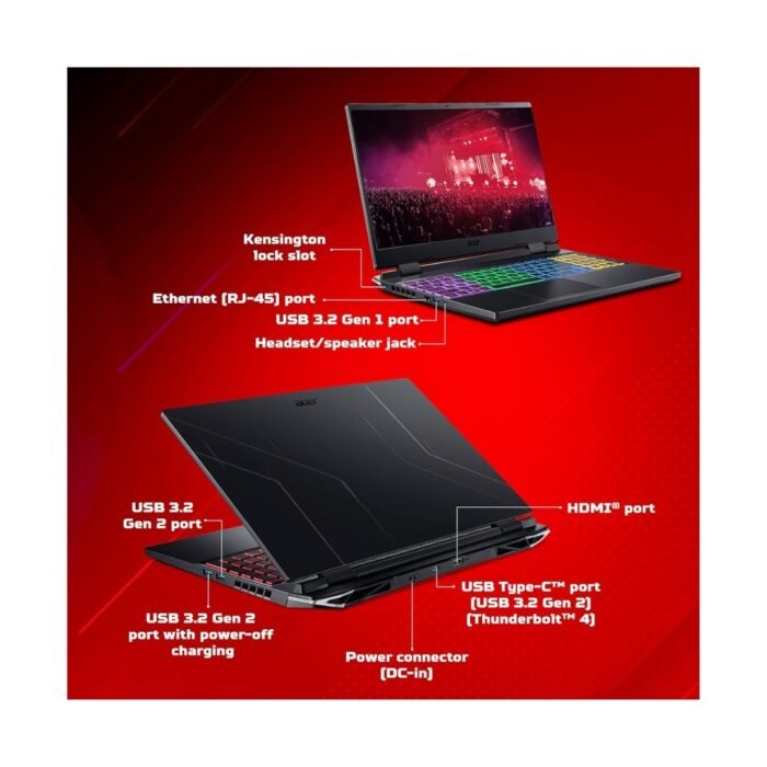 Acer UN.QFHSI.026 Nitro 5 Gaming Laptop 12th Gen Intel Core i5 12450H Processor, NVIDIA GeForce RTX 3050/144hz Graphics, 16 GB RAM, 512 GB SSD - Image 5