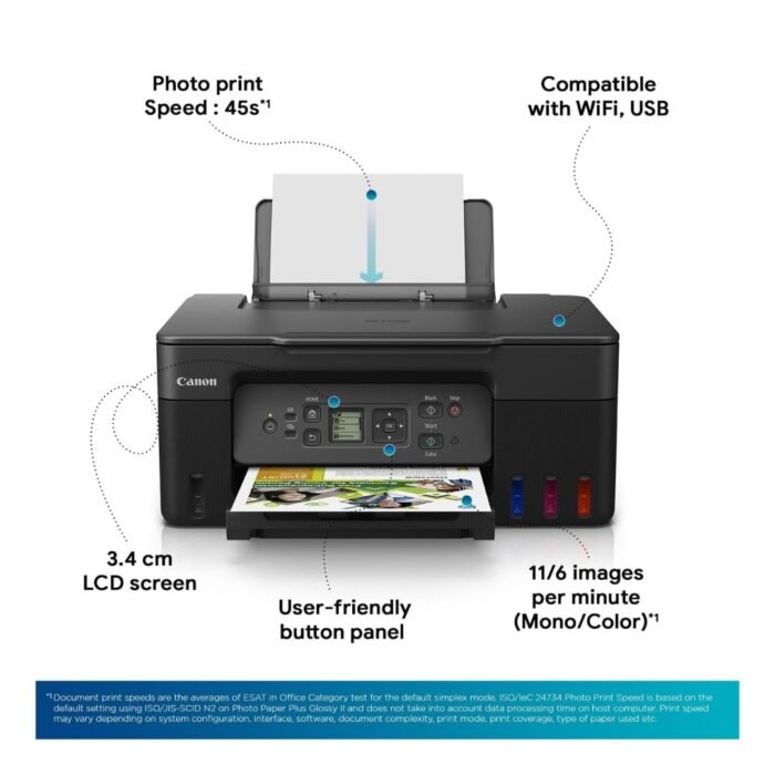 Canon PIXMA G3770 BK MegaTank All-in-One Wi-Fi InkTank Colour Printer - Image 4
