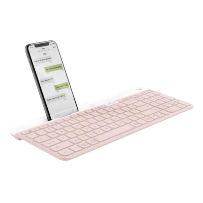 Logitech K580 Slim Multi-Device Wireless Keyboard-Rose - Image 3