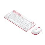Logitech MK240 – Wireless Keyboard and Mouse Combo-White/Vivid Red - Image 2