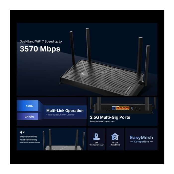 TP-Link Archer BE230 Dual-Band Wi-Fi 7 Router - Image 4