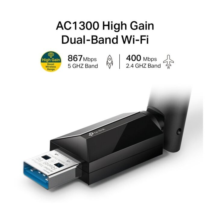 TP-Link Archer T3U Plus AC1300 High Gain Wireless Dual Band USB Adapter - Image 3