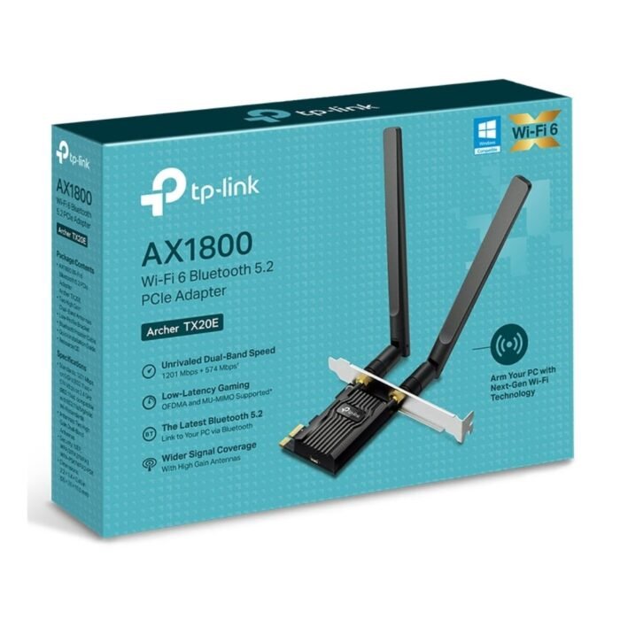 TP-Link Archer TX20E AX1800 Wi-Fi 6 Bluetooth 5.2 PCIe Adapter - Image 3