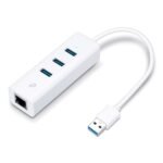 TP-Link UE330 USB 3.0 3-Port Hub & Gigabit Ethernet Adapter 2 in 1 USB Adapter - Image 2