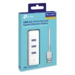 TP-Link UE330 USB 3.0 3-Port Hub & Gigabit Ethernet Adapter 2 in 1 USB Adapter - Image 3
