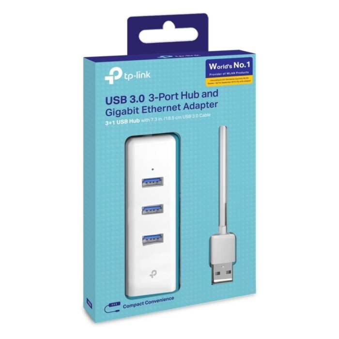 TP-Link UE330 USB 3.0 3-Port Hub & Gigabit Ethernet Adapter 2 in 1 USB Adapter - Image 3