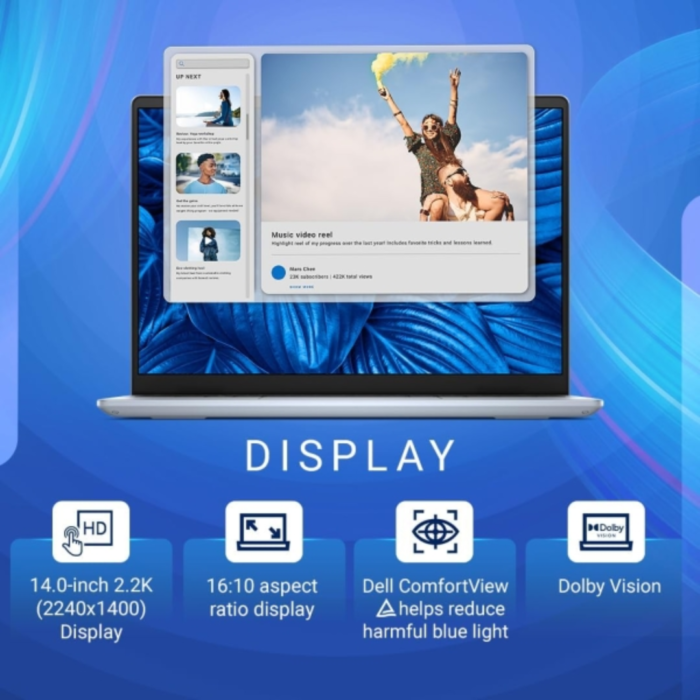 Dell 14 Laptop – Intel Core 7 240H, 16GB RAM, 512GB SSD