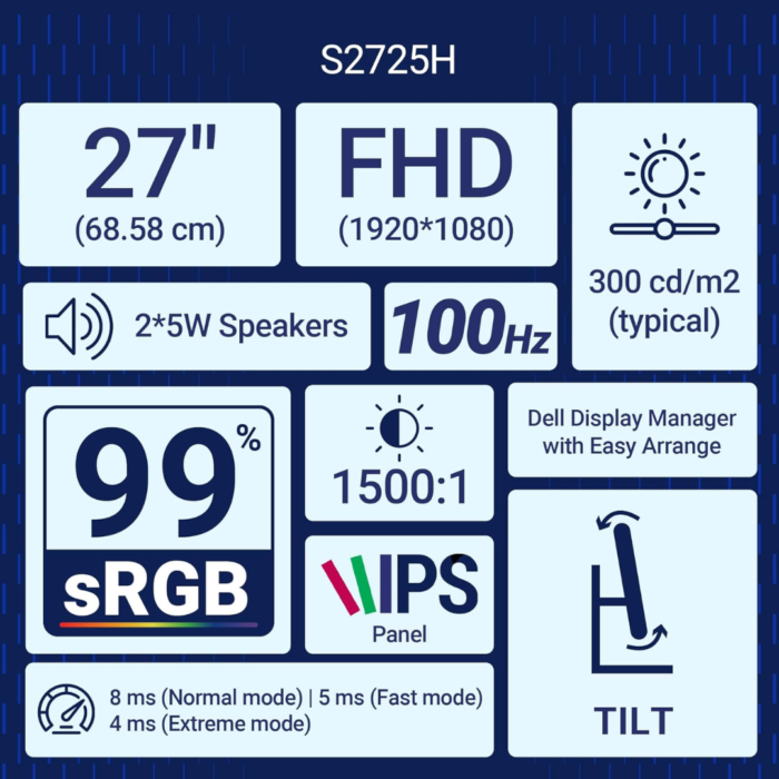 Dell S2725H 27-inch Full HD Monitor
