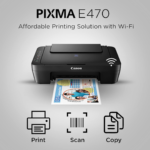 Canon PIXMA E470 All-in-One Wi-Fi Ink Efficient Colour Printer