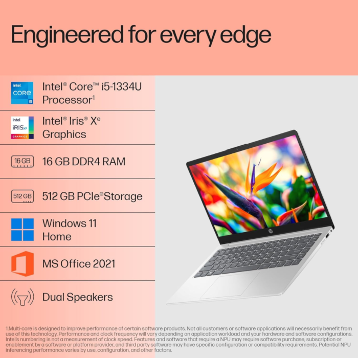 HP 14-ep0340TU 14-Inch Laptop (35.6 cm) – Silver