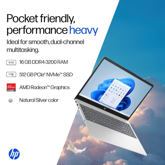 HP 15-fc0476AU 15.6-Inch Laptop (39.6 cm) – Silver