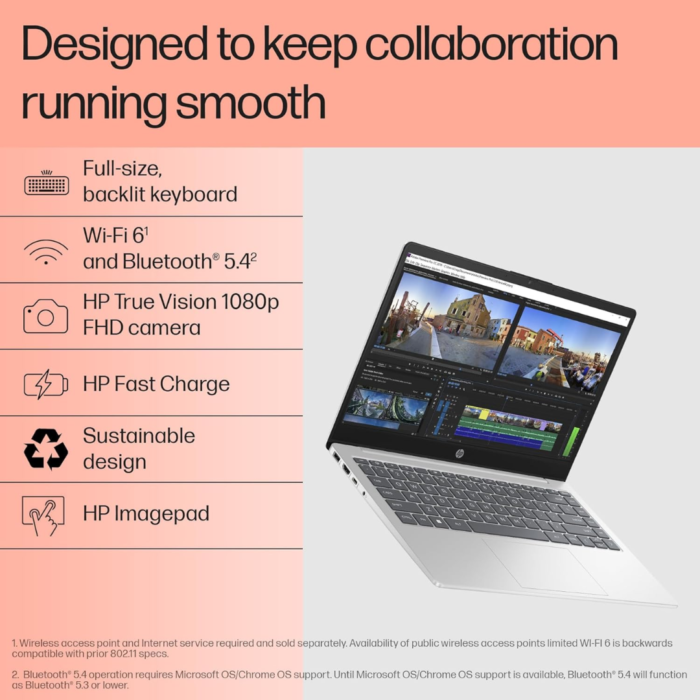 HP 14-ep0340TU 14-Inch Laptop (35.6 cm) – Silver