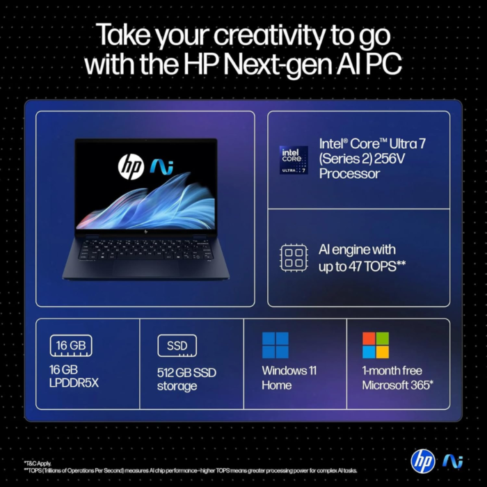 HP OmniBook X Flip (Previously Envy) fm0026TU, Next Gen AI Laptop