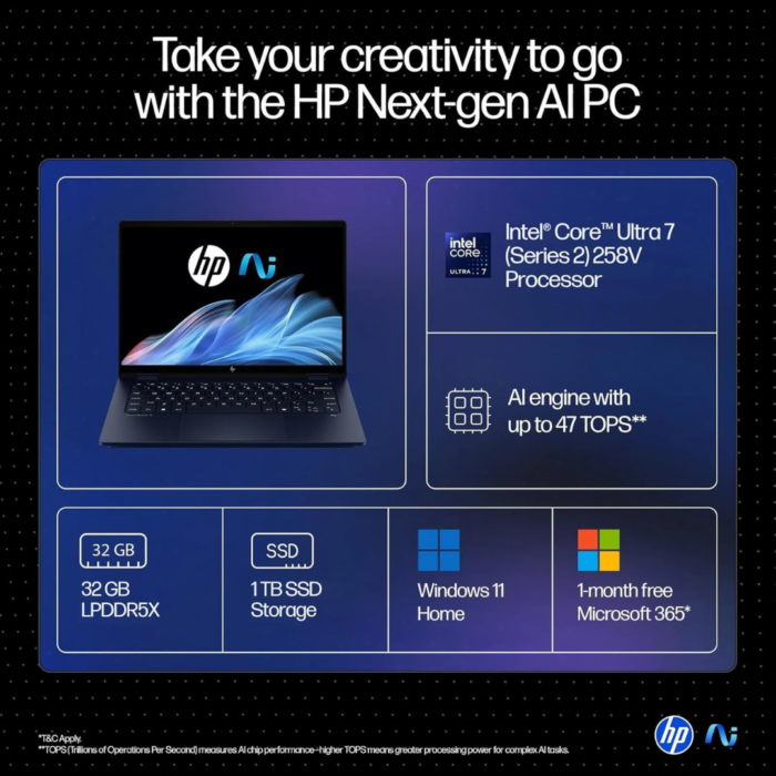 HP OmniBook X Flip 14-fm0029TU Next Gen AI PC – Blue