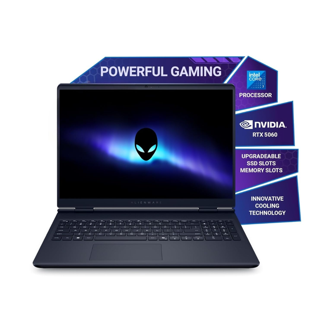 1 Alienware 16 Aurora Gaming Laptop – Intel Core 7, 16GB RAM, 1TB SSD, RTX 5060